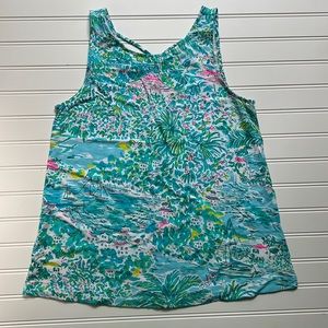Lilly Pulitzer Turquoise Kristen top XS